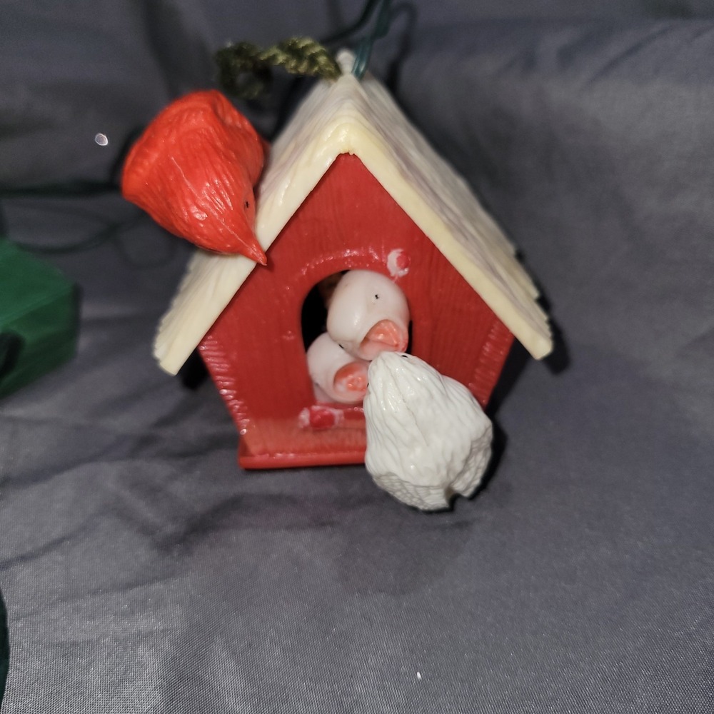Vintage 1950s Radiant electric chirping bird Christmas ornament Still Chirps !!